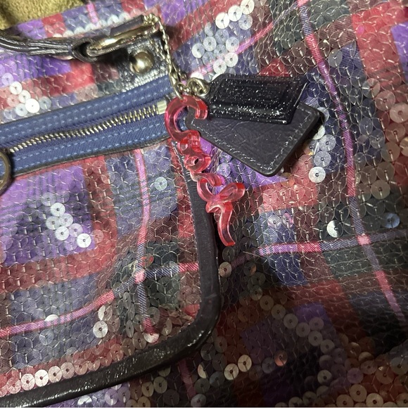 Coach LG Limited edition tartan glam sequin spotlight tote/overnight bag #15890 - Picture 2 of 6